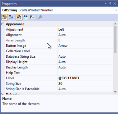 Example EDT is EcoResProductNumber