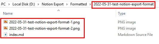 the output folder contains renamed files