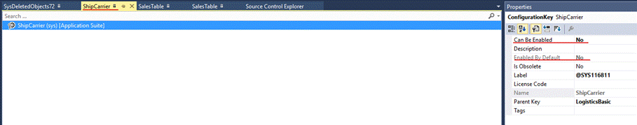 ShipCarrier configuration key cannot be enabled